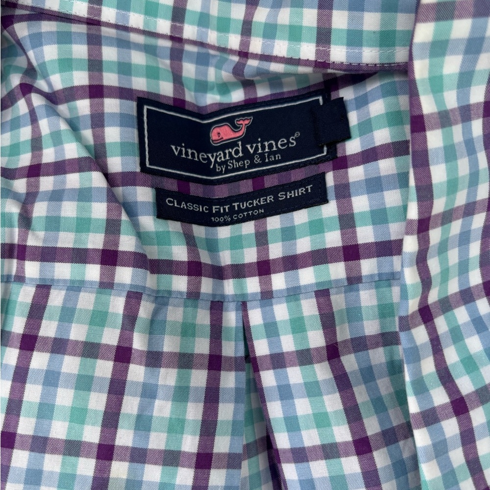 Vineyard vines med checked dress shirt size med